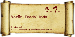 Vörös Teodolinda névjegykártya